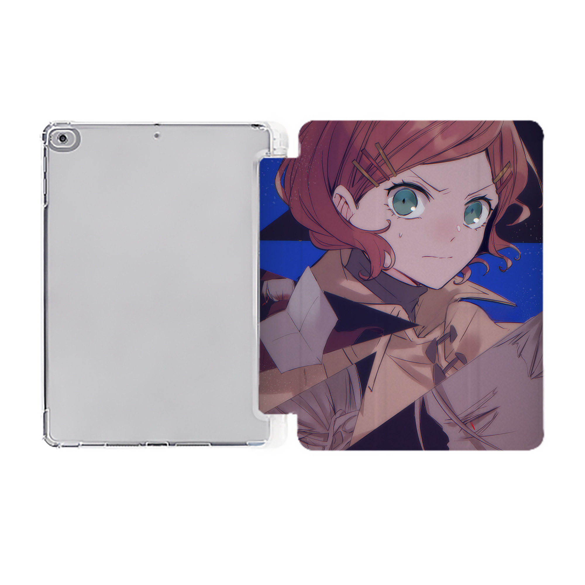 （画像用） 文豪ストレイドッグス Bungo Stray Dogs IPad ケース ペン収納付き 三つ折りスタンド PUレザー×シリコン 対応機種9.5/10.5/10.9インチ